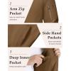 imageMAGCOMSEN Mens Bomber Jacket Lightweight Casual Windbreaker Spring Fall Zip Up Coat with 5 Pocket01 Brown