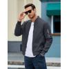 imageMAGCOMSEN Mens Bomber Jacket Lightweight Casual Windbreaker Spring Fall Zip Up Coat with 5 Pocket01 Dark Grey