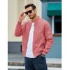imageMAGCOMSEN Mens Bomber Jacket Lightweight Casual Windbreaker Spring Fall Zip Up Coat with 5 Pocket01 Grey Pink