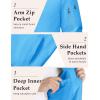 imageMAGCOMSEN Mens Bomber Jacket Lightweight Casual Windbreaker Spring Fall Zip Up Coat with 5 Pocket01 Ice Blue
