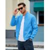 imageMAGCOMSEN Mens Bomber Jacket Lightweight Casual Windbreaker Spring Fall Zip Up Coat with 5 Pocket01 Ice Blue