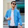 imageMAGCOMSEN Mens Bomber Jacket Lightweight Casual Windbreaker Spring Fall Zip Up Coat with 5 Pocket01 Ice Blue