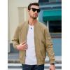 imageMAGCOMSEN Mens Bomber Jacket Lightweight Casual Windbreaker Spring Fall Zip Up Coat with 5 Pocket01 Khaki