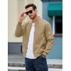 imageMAGCOMSEN Mens Bomber Jacket Lightweight Casual Windbreaker Spring Fall Zip Up Coat with 5 Pocket01 Khaki
