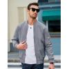 imageMAGCOMSEN Mens Bomber Jacket Lightweight Casual Windbreaker Spring Fall Zip Up Coat with 5 Pocket01 Light Grey
