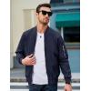 imageMAGCOMSEN Mens Bomber Jacket Lightweight Casual Windbreaker Spring Fall Zip Up Coat with 5 Pocket01 Navy