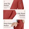 imageMAGCOMSEN Mens Bomber Jacket Lightweight Casual Windbreaker Spring Fall Zip Up Coat with 5 Pocket01 Orange Red