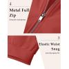 imageMAGCOMSEN Mens Bomber Jacket Lightweight Casual Windbreaker Spring Fall Zip Up Coat with 5 Pocket01 Orange Red