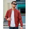 imageMAGCOMSEN Mens Bomber Jacket Lightweight Casual Windbreaker Spring Fall Zip Up Coat with 5 Pocket01 Orange Red