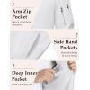 imageMAGCOMSEN Mens Bomber Jacket Lightweight Casual Windbreaker Spring Fall Zip Up Coat with 5 Pocket01 White