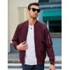 imageMAGCOMSEN Mens Bomber Jacket Lightweight Casual Windbreaker Spring Fall Zip Up Coat with 5 Pocket01 Wine Red