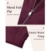 imageMAGCOMSEN Mens Bomber Jacket Lightweight Casual Windbreaker Spring Fall Zip Up Coat with 5 Pocket01 Wine Red