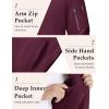 imageMAGCOMSEN Mens Bomber Jacket Lightweight Casual Windbreaker Spring Fall Zip Up Coat with 5 Pocket01 Wine Red