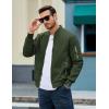 imageMAGCOMSEN Mens Bomber Jacket Lightweight Casual Windbreaker Spring Fall Zip Up Coat with 5 Pocket02 Army Green