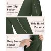 imageMAGCOMSEN Mens Bomber Jacket Lightweight Casual Windbreaker Spring Fall Zip Up Coat with 5 Pocket02 Army Green