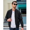 imageMAGCOMSEN Mens Bomber Jacket Lightweight Casual Windbreaker Spring Fall Zip Up Coat with 5 Pocket02 Black