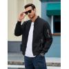 imageMAGCOMSEN Mens Bomber Jacket Lightweight Casual Windbreaker Spring Fall Zip Up Coat with 5 Pocket02 Black