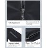 imageMAGCOMSEN Mens Bomber Jacket Lightweight Casual Windbreaker Spring Fall Zip Up Coat with 5 Pocket02 Black