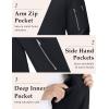 imageMAGCOMSEN Mens Bomber Jacket Lightweight Casual Windbreaker Spring Fall Zip Up Coat with 5 Pocket02 Black