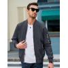 imageMAGCOMSEN Mens Bomber Jacket Lightweight Casual Windbreaker Spring Fall Zip Up Coat with 5 Pocket02 Dark Grey