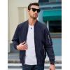 imageMAGCOMSEN Mens Bomber Jacket Lightweight Casual Windbreaker Spring Fall Zip Up Coat with 5 Pocket02 Navy