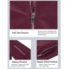 imageMAGCOMSEN Mens Bomber Jacket Lightweight Casual Windbreaker Spring Fall Zip Up Coat with 5 Pocket02 Wine Red