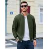 imageMAGCOMSEN Mens Bomber Jacket Lightweight Windbreaker Jackets Zip Up Windproof Jackets Casual Spring Fall Coat for GolfArmy Green