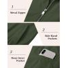 imageMAGCOMSEN Mens Bomber Jacket Lightweight Windbreaker Jackets Zip Up Windproof Jackets Casual Spring Fall Coat for GolfArmy Green