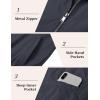 imageMAGCOMSEN Mens Bomber Jacket Lightweight Windbreaker Jackets Zip Up Windproof Jackets Casual Spring Fall Coat for GolfGrey