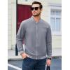 imageMAGCOMSEN Mens Bomber Jacket Lightweight Windbreaker Jackets Zip Up Windproof Jackets Casual Spring Fall Coat for GolfLight Grey