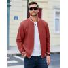 imageMAGCOMSEN Mens Bomber Jacket Lightweight Windbreaker Jackets Zip Up Windproof Jackets Casual Spring Fall Coat for GolfOrange