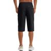 imageMAGCOMSEN Mens Capri Shorts Quick Dry Below Knee 34 Capri Pants with Zipper Pockets for Workout Running Training SummerBlack