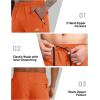 imageMAGCOMSEN Mens Capri Shorts Quick Dry Below Knee 34 Capri Pants with Zipper Pockets for Workout Running Training SummerOrange