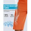 imageMAGCOMSEN Mens Capri Shorts Quick Dry Below Knee 34 Capri Pants with Zipper Pockets for Workout Running Training SummerOrange