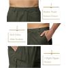 imageMAGCOMSEN Mens Cargo Shorts Long Capri Elastic Below The Knee 34 Cotton Casual Summer Shorts with PocketsArmy Green