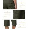imageMAGCOMSEN Mens Cargo Shorts Long Capri Elastic Below The Knee 34 Cotton Casual Summer Shorts with PocketsArmy Green