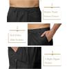 imageMAGCOMSEN Mens Cargo Shorts Long Capri Elastic Below The Knee 34 Cotton Casual Summer Shorts with PocketsBlack