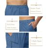 imageMAGCOMSEN Mens Cargo Shorts Long Capri Elastic Below The Knee 34 Cotton Casual Summer Shorts with PocketsBlue Grey