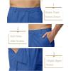 imageMAGCOMSEN Mens Cargo Shorts Long Capri Elastic Below The Knee 34 Cotton Casual Summer Shorts with PocketsBright Blue