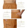 imageMAGCOMSEN Mens Cargo Shorts Long Capri Elastic Below The Knee 34 Cotton Casual Summer Shorts with PocketsEarthy Yellow