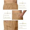 imageMAGCOMSEN Mens Cargo Shorts Long Capri Elastic Below The Knee 34 Cotton Casual Summer Shorts with PocketsKhaki