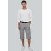 imageMAGCOMSEN Mens Cargo Shorts Long Capri Elastic Below The Knee 34 Cotton Casual Summer Shorts with PocketsLight Grey