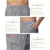imageMAGCOMSEN Mens Cargo Shorts Long Capri Elastic Below The Knee 34 Cotton Casual Summer Shorts with PocketsLight Grey