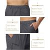 imageMAGCOMSEN Mens Cargo Shorts Long Capri Elastic Below The Knee 34 Cotton Casual Summer Shorts with PocketsPurplish Grey