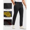 imageMAGCOMSEN Mens Casual Pants Straight Legs Flat Front Pants Waterproof Stretch Waist Trousers for GolfBlack