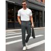 imageMAGCOMSEN Mens Casual Pants Straight Legs Flat Front Pants Waterproof Stretch Waist Trousers for GolfDark Grey