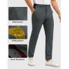 imageMAGCOMSEN Mens Casual Pants Straight Legs Flat Front Pants Waterproof Stretch Waist Trousers for GolfDark Grey