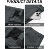 imageMAGCOMSEN Mens Casual Pants Straight Legs Flat Front Pants Waterproof Stretch Waist Trousers for GolfDark Grey
