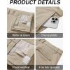 imageMAGCOMSEN Mens Casual Pants Straight Legs Flat Front Pants Waterproof Stretch Waist Trousers for GolfKhaki Gray