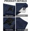 imageMAGCOMSEN Mens Casual Pants Straight Legs Flat Front Pants Waterproof Stretch Waist Trousers for GolfNavy